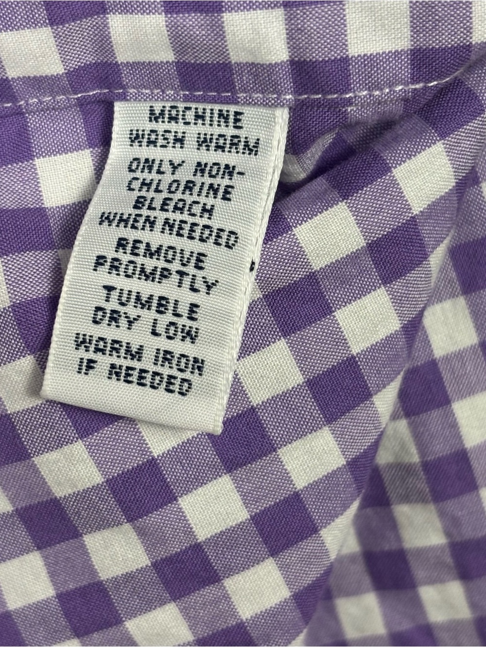 Ralph Lauren Mens XL Purple White Gingham Check Button Down Shirt Custom Fit - Picture 5 of 9